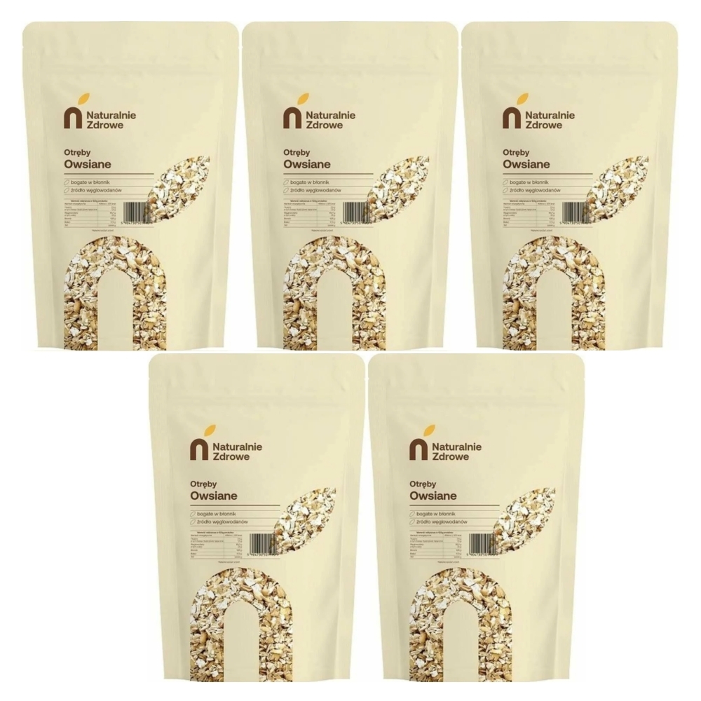 5 x Otręby Owsiane 1 kg - Naturalnie Zdrowe