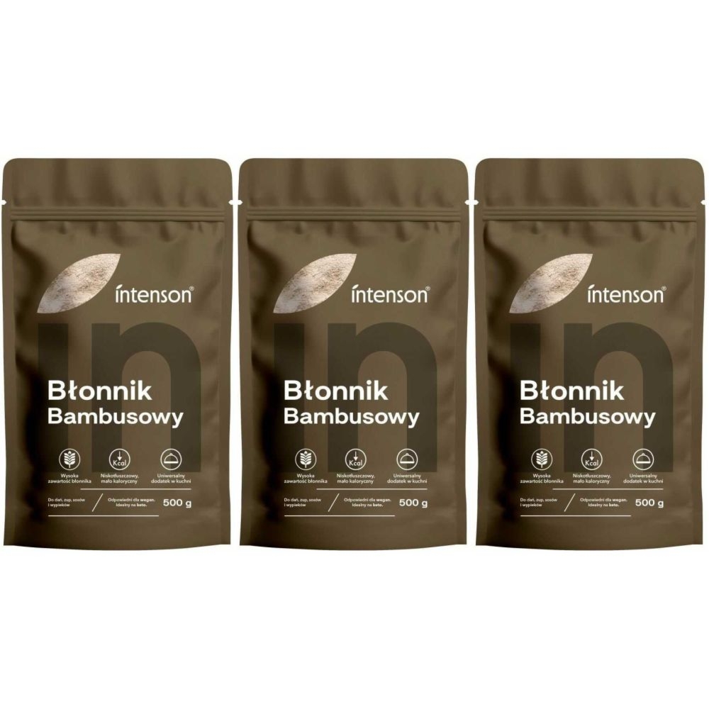 3 x Błonnik Bambusowy KETO 500 g - Intenson