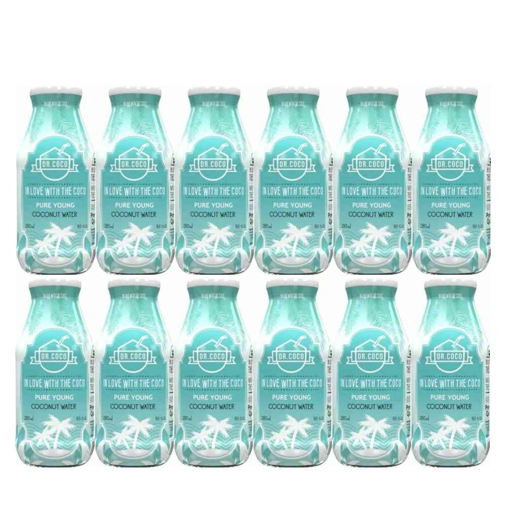 12 x Woda kokosowa 280 ml - Dr. Coco