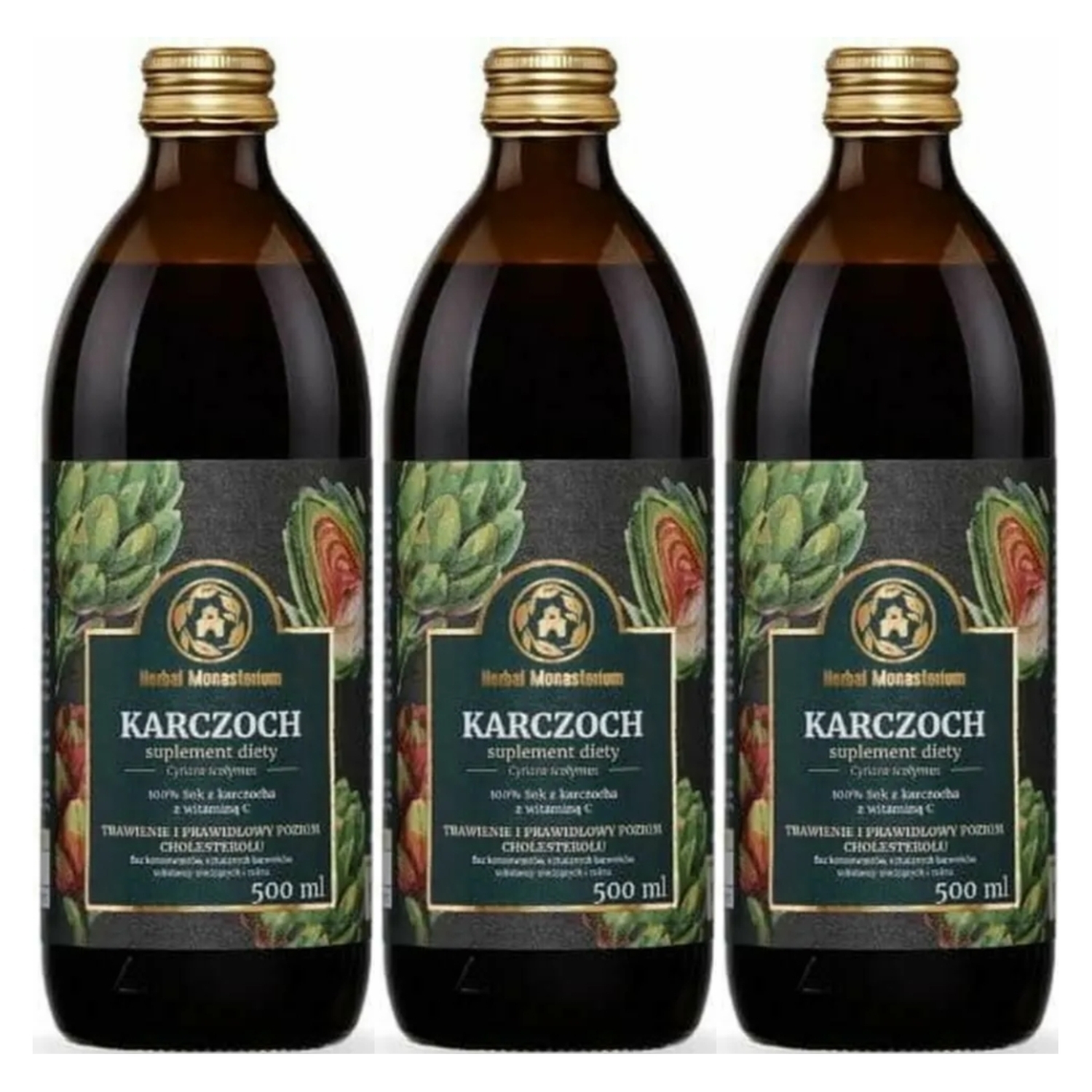 3 x Karczoch 500 ml - Herbal Monasterium