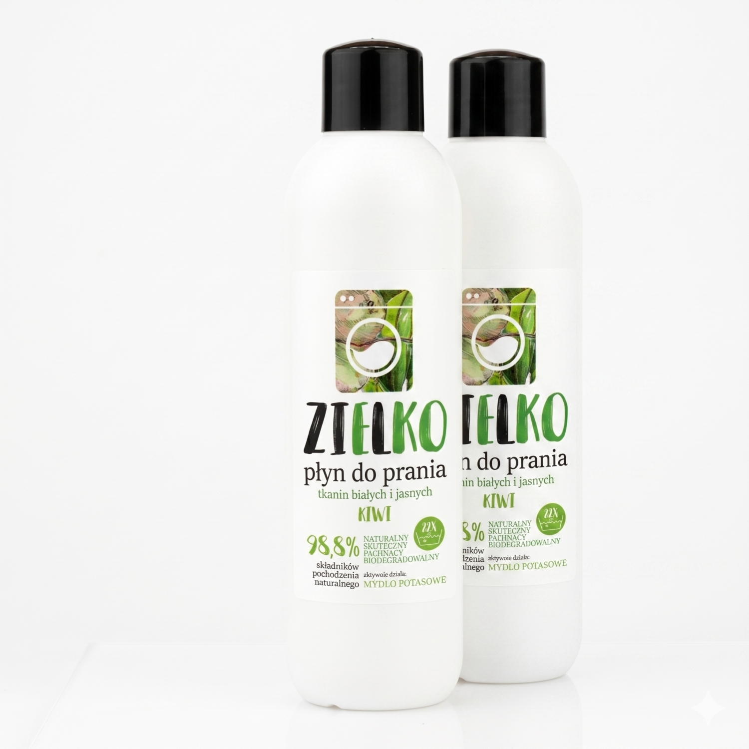 2 x ZIELKO Płyn do Prania Tkanin Białych i Jasnych KIWI 1 l - Sylveco