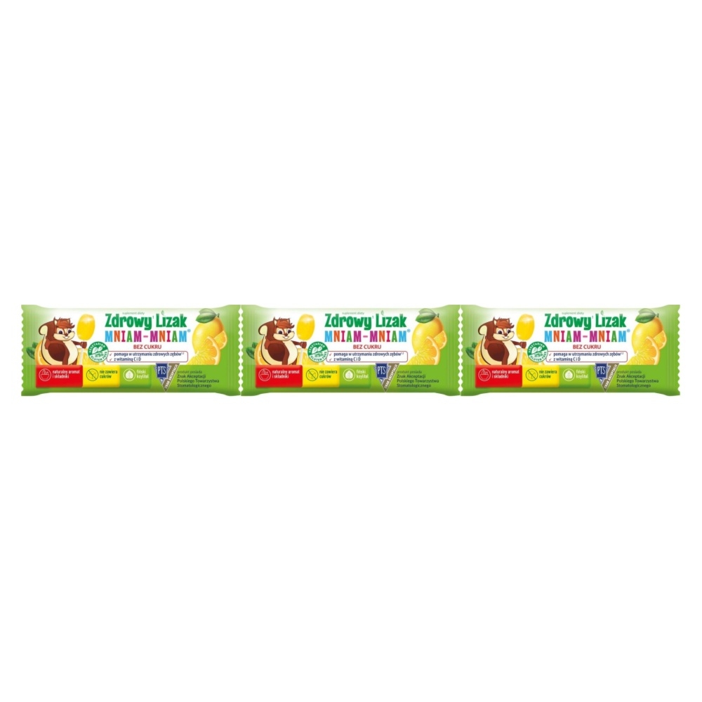 3 x Zdrowy Lizak Mniam - Mniam CYTRYNA Łezka  - Starpharma