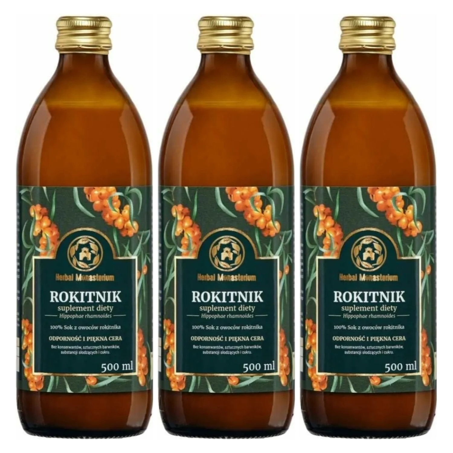 3 x Sok z Rokitnika 500 ml - Herbal Monasterium