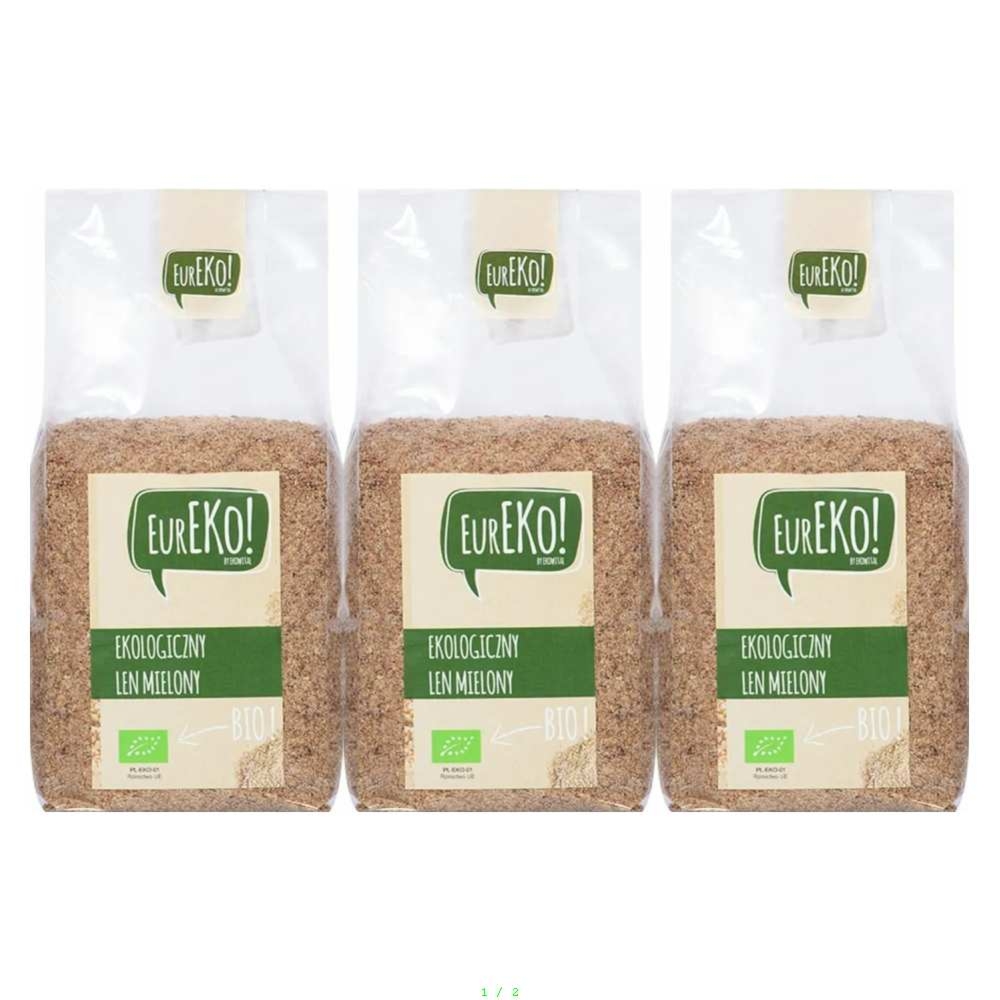 3 x Len Mielony Bio 250 g - Eureko