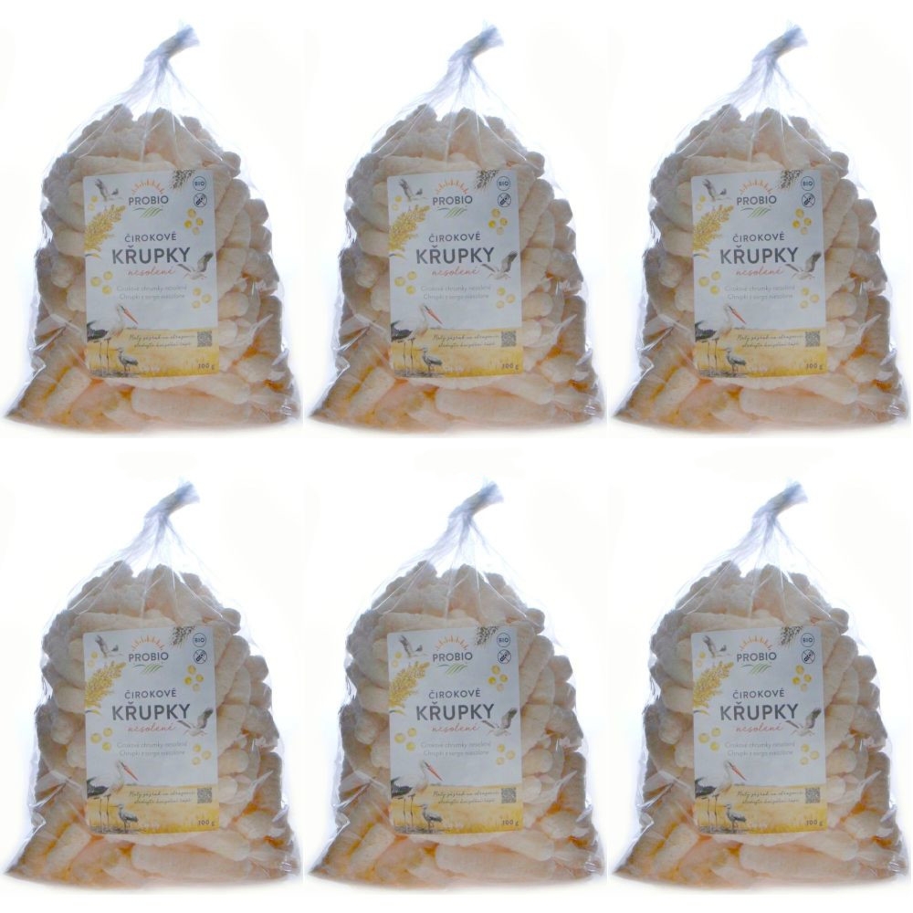 6 x Chrupki z Sorgo Niesolone Bezglutenowe Bio 100 g - Probio