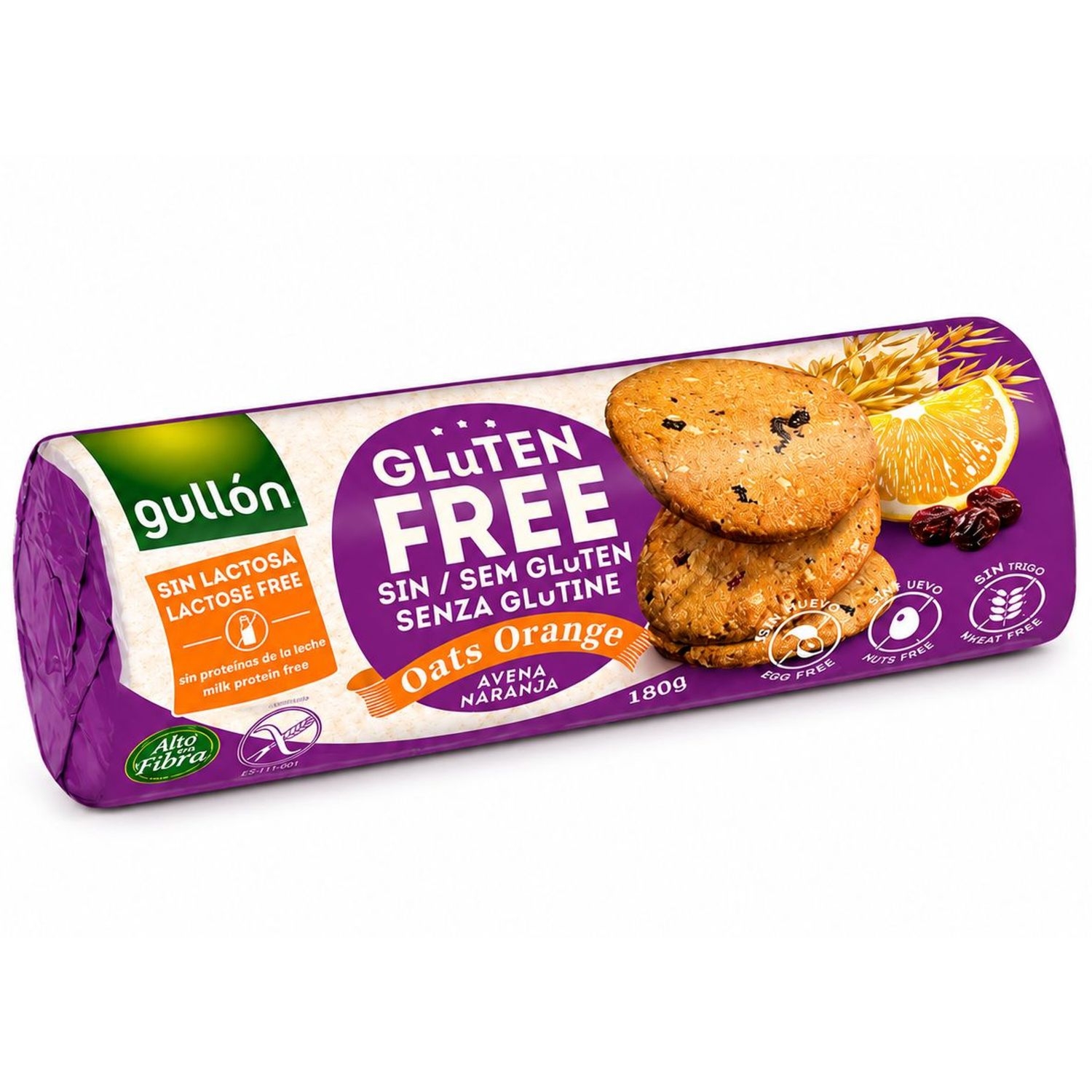 Ciasteczka z Owsem i Pomarańczami Bezglutenowe 180 g - Gullon