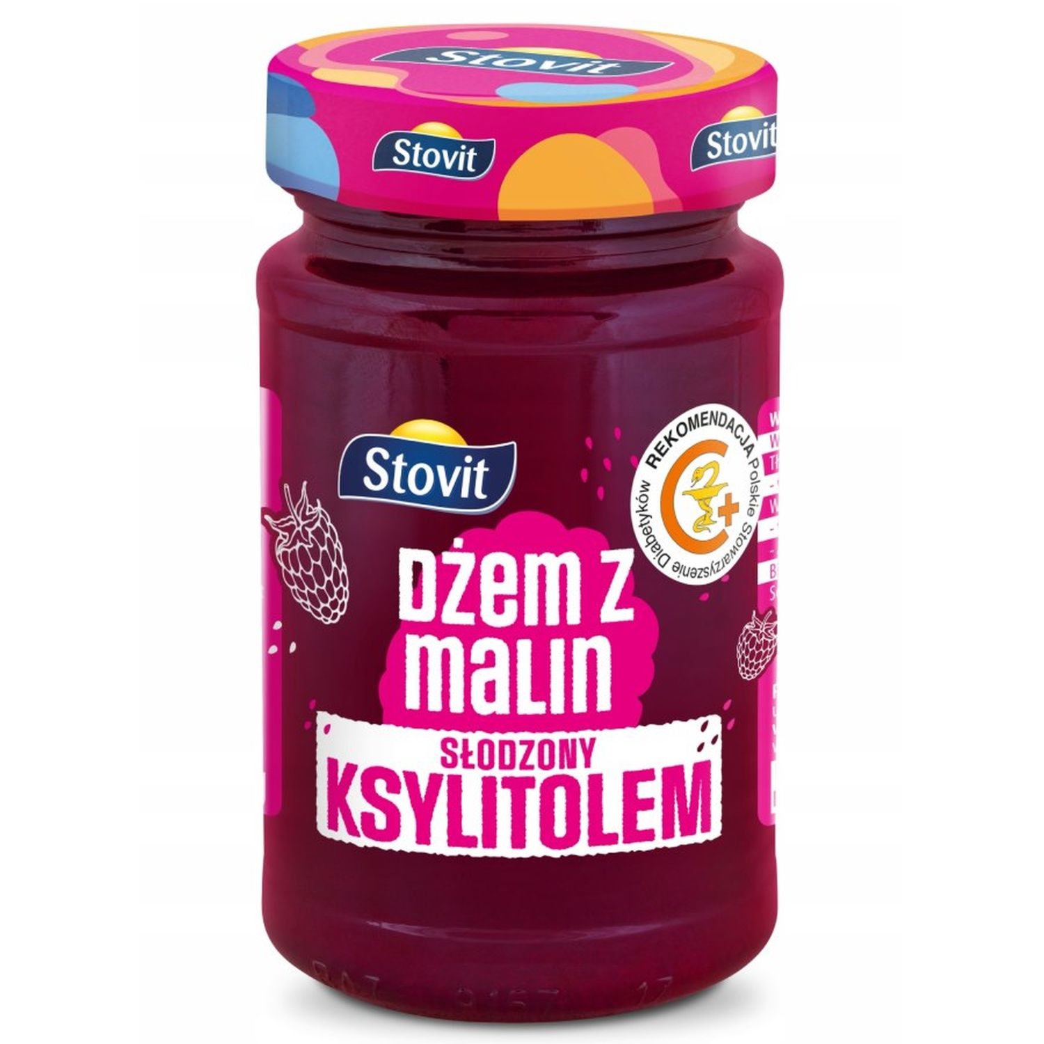 Dżem z Malin Słodzony Ksylitolem 250 g - Stovit
