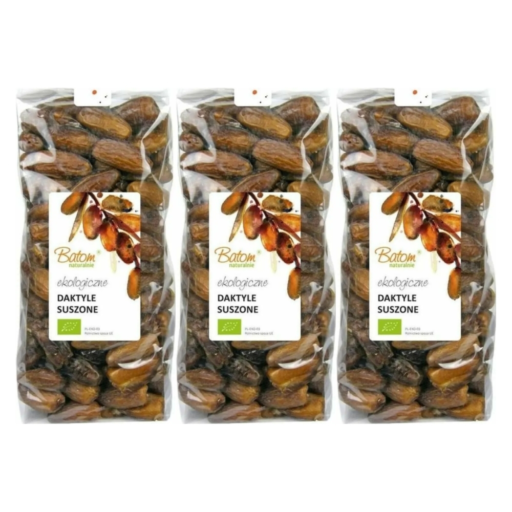 3 x Daktyle Bez Pestek Bio 1 kg - BATOM