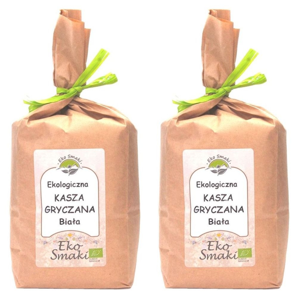 Zestaw 2 x Polska Kasza Gryczana Biała Niepalona Eko 1 Kg  Dolina Gryki Eko Smaki 