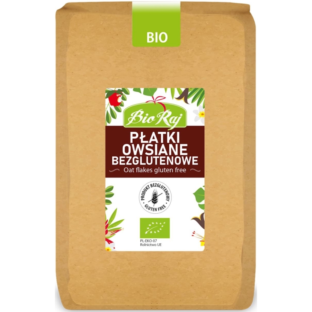 Płatki Owsiane Bezglutenowe Bio 1 Kg - Bio Raj