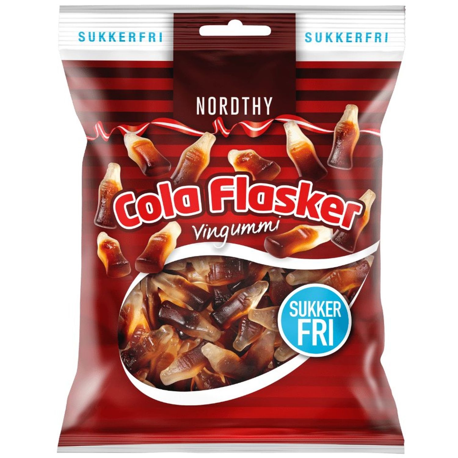 Żelki Bez Dodatku Cukru o Smaku Cola 80 g - Nordthy