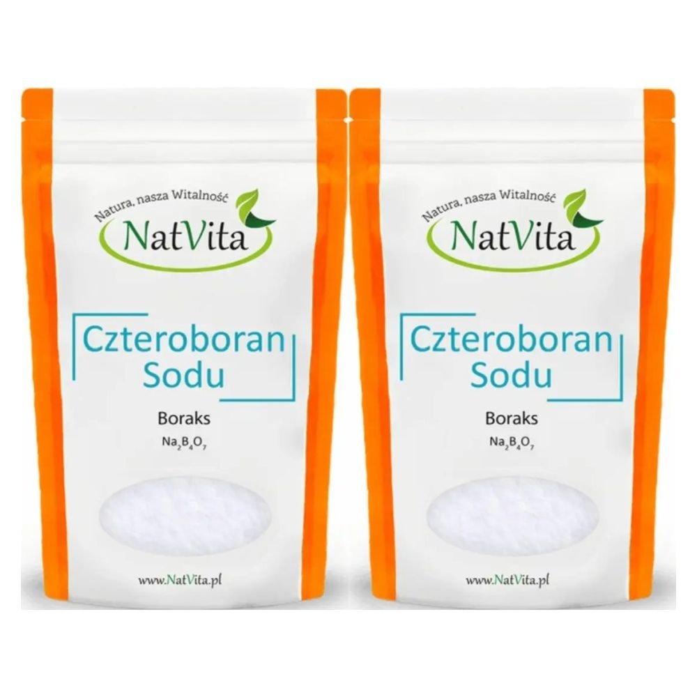 2 x Czteroboran Sodu Dziesięciowodny Boraks 900 g - Natvita Borax
