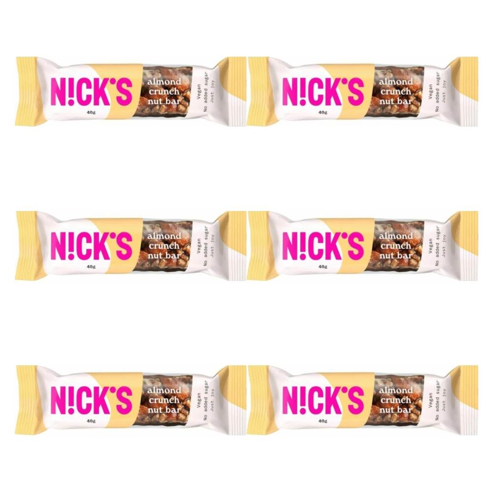 6 x Baton z Migdałami i Czekoladą 40 g - Nicks