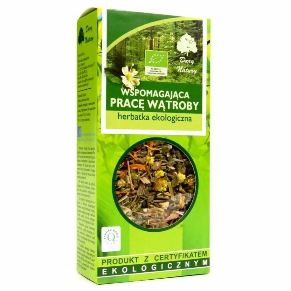 Herbatka Wspomagająca Pracę Wątroby Eko 50 g - Dary Natury