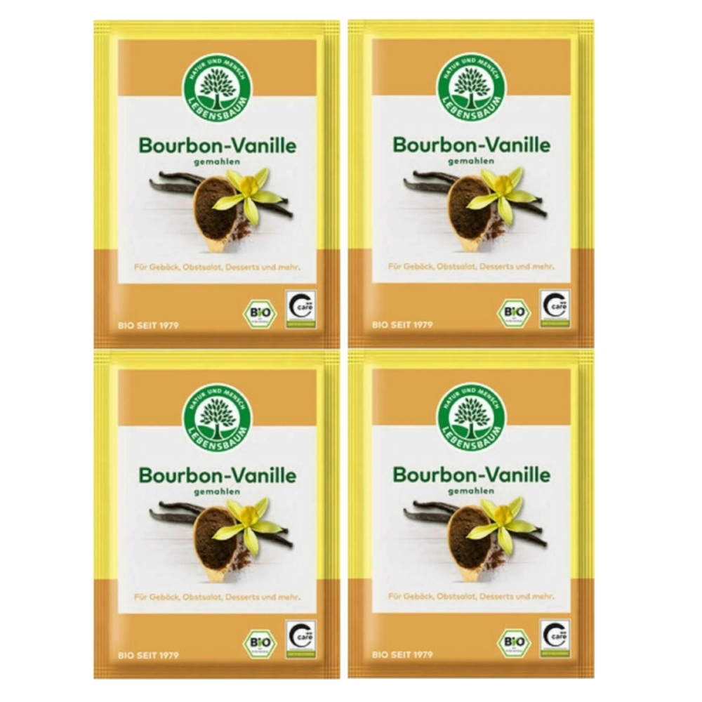 4 x Wanilia Bourbon Mielona Bio 5 g - Lebensbaum