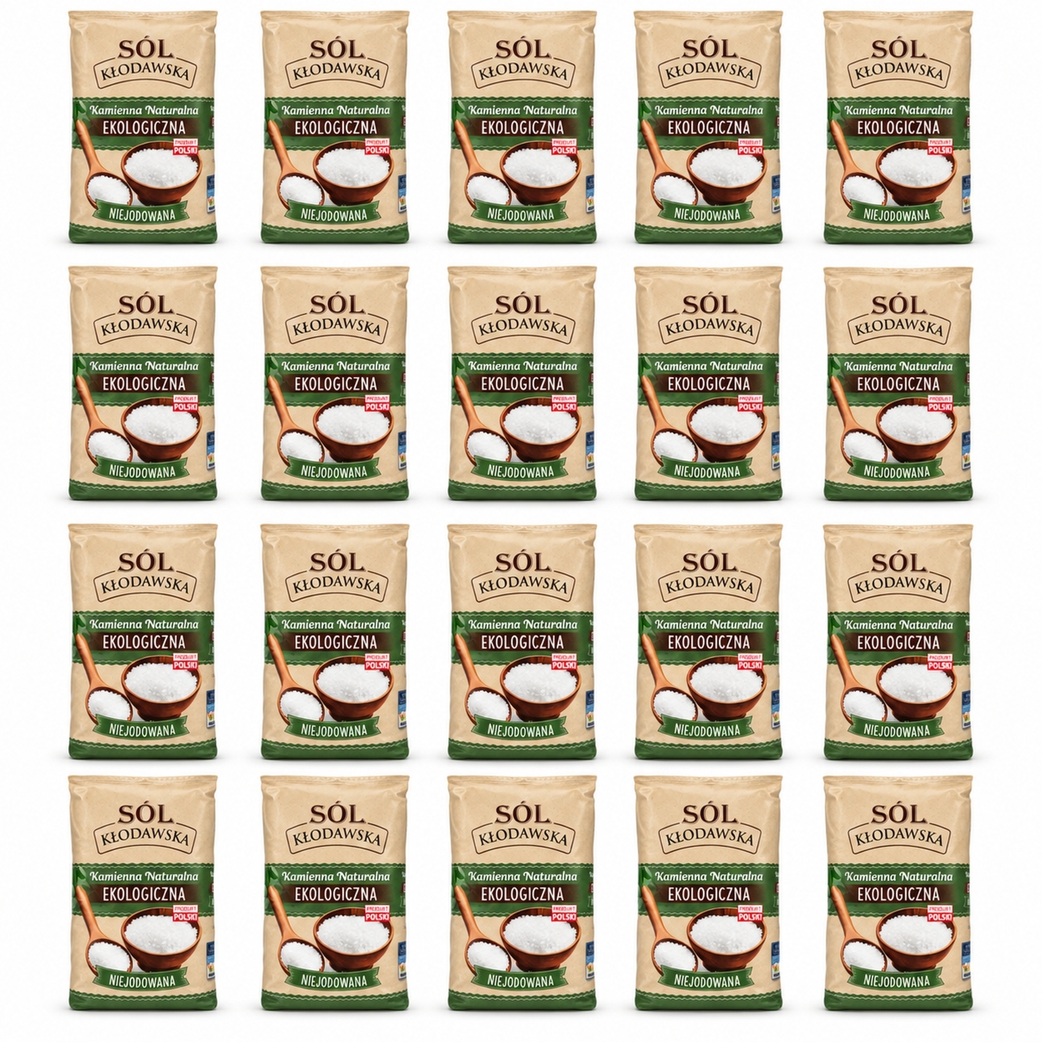 20 x Sól Kłodawska Ekologiczna Naturalna 1100 g Kopalnia Kłodawa