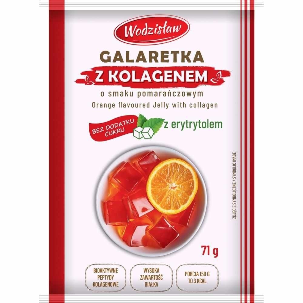 Galaretka z Kolagenem o Smaku Pomarańczowym 71 g - Wodzisław