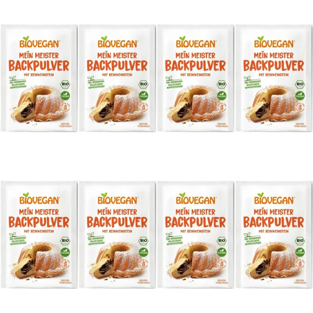 8 x Proszek do Pieczenia Bezglutenowy Bio 51 g (3 x 17 g) - Biovegan
