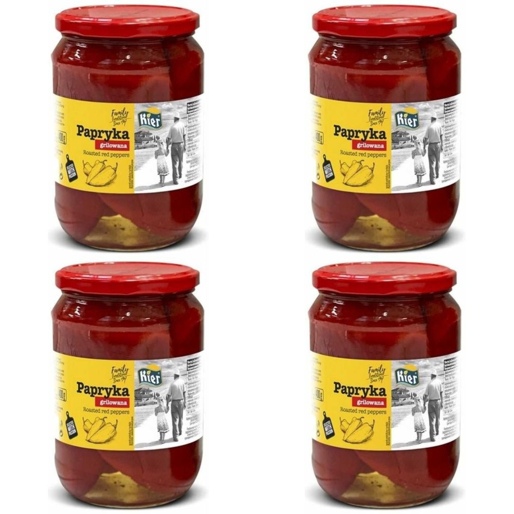 4 x Papryka Grillowana Czerwona 690 g (400 g) - Kier