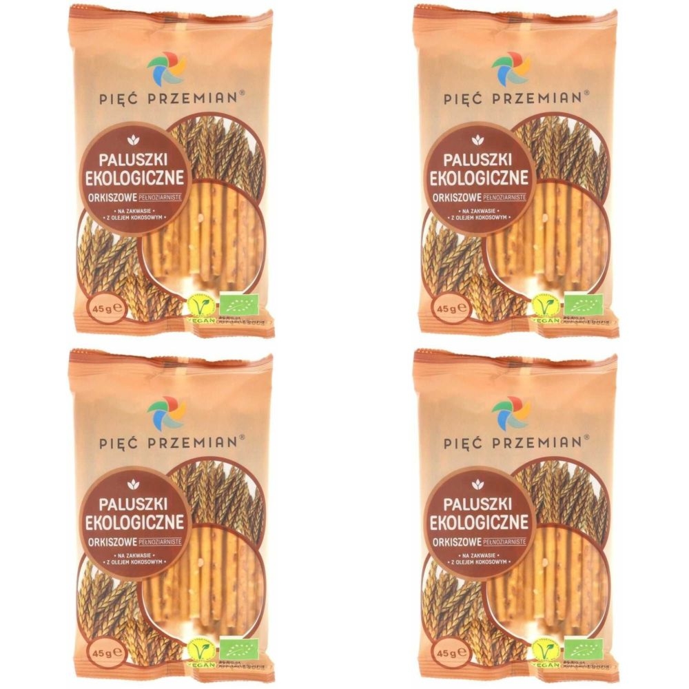 4 x Paluszki Orkiszowe Pełnoziarniste Bio 45 g - Simpatiko