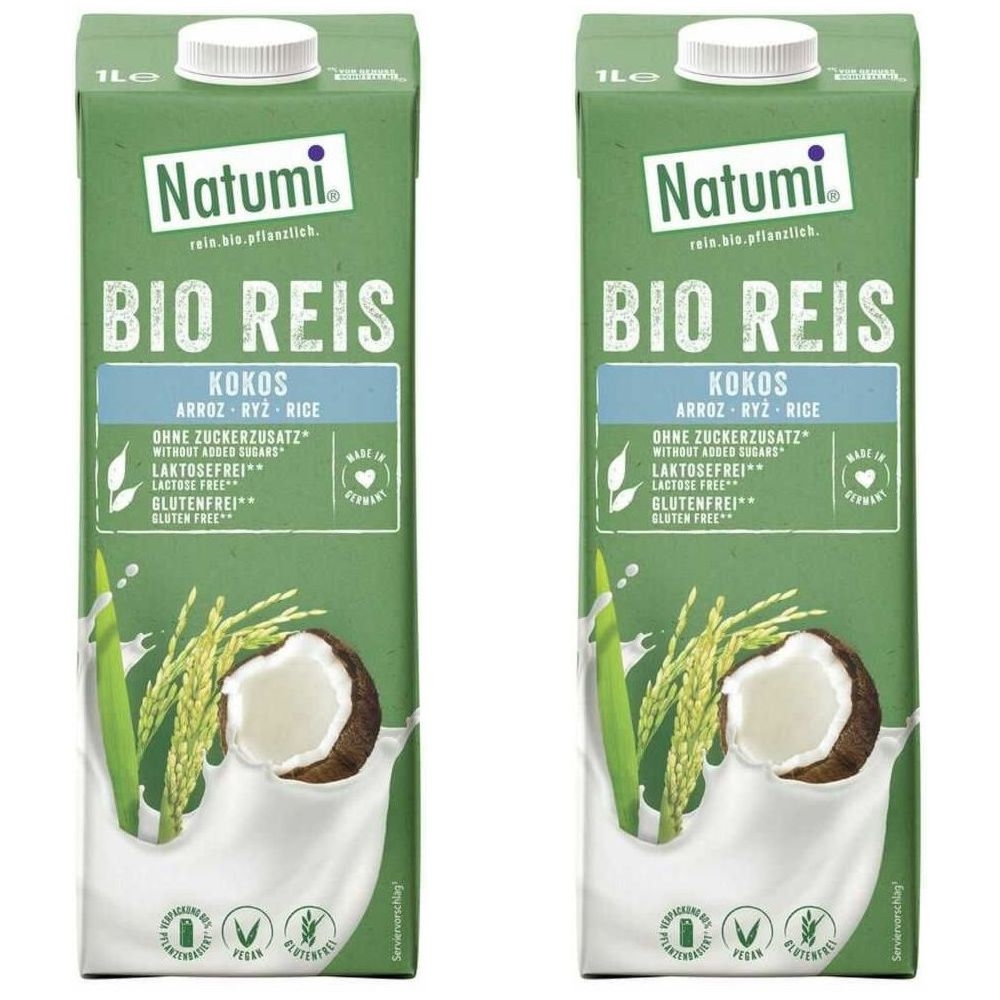 2 x Napój Ryżowo - Kokosowy Bezglutenowy Bio 1 l UHT - Natumi