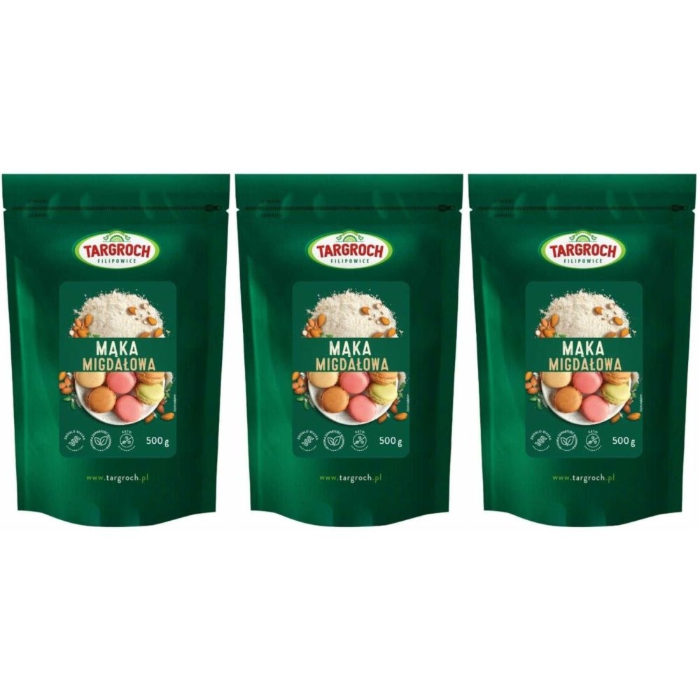 Mąka Migdałowa 1,5 kg Targroch - Zestaw 3 x 500 g