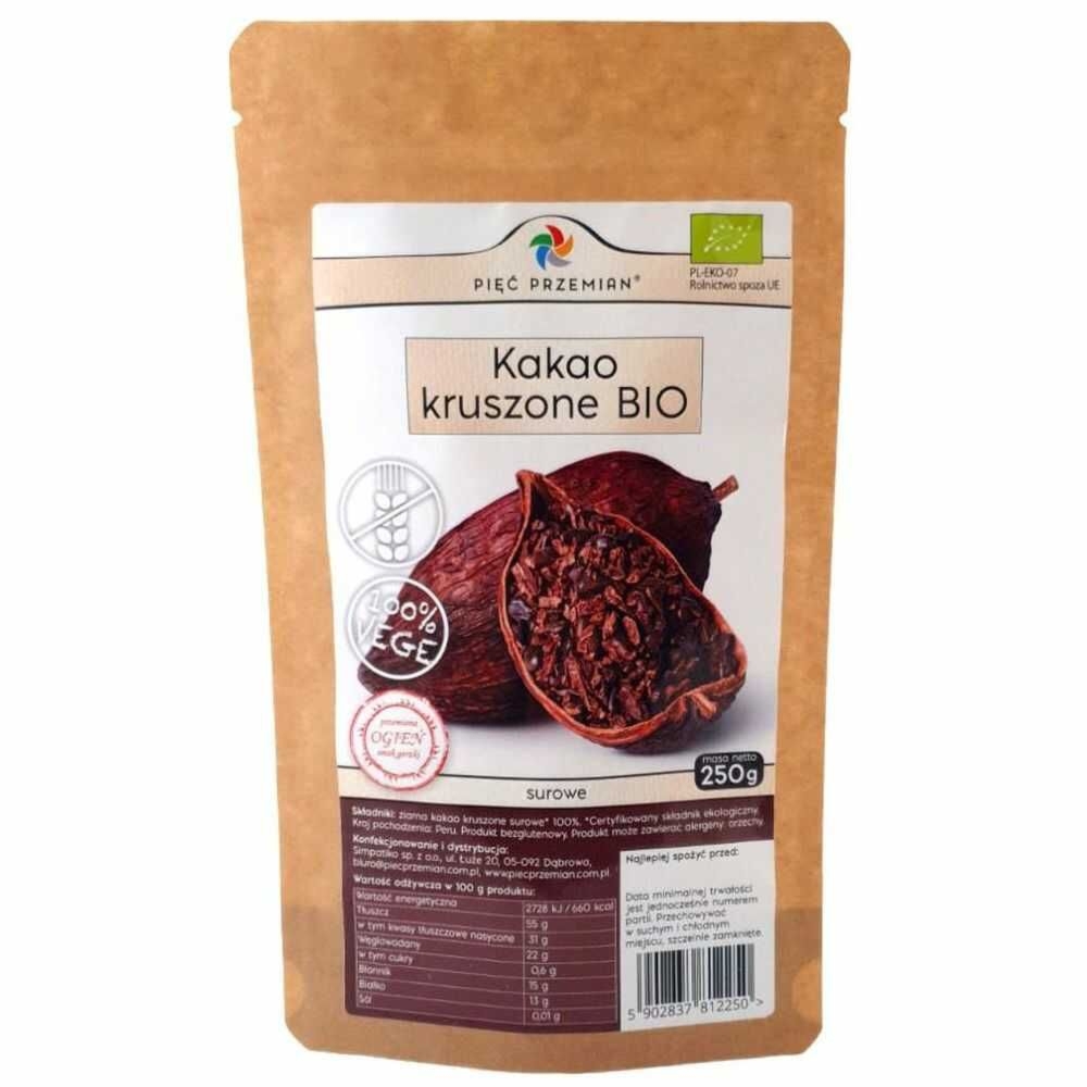Kakao Kruszone BIO 250 g - Pięć Przemian