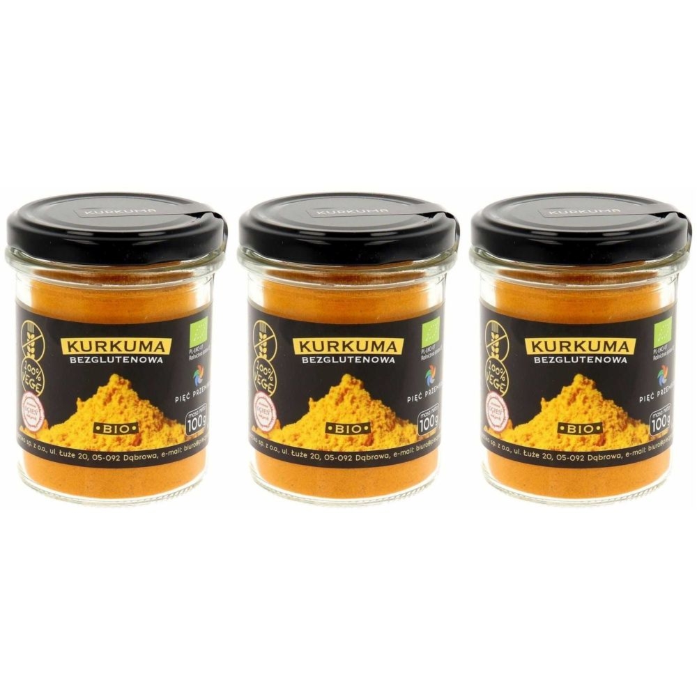 3 x  Kurkuma Bezglutenowa BIO 100 g - Pięć Przemian