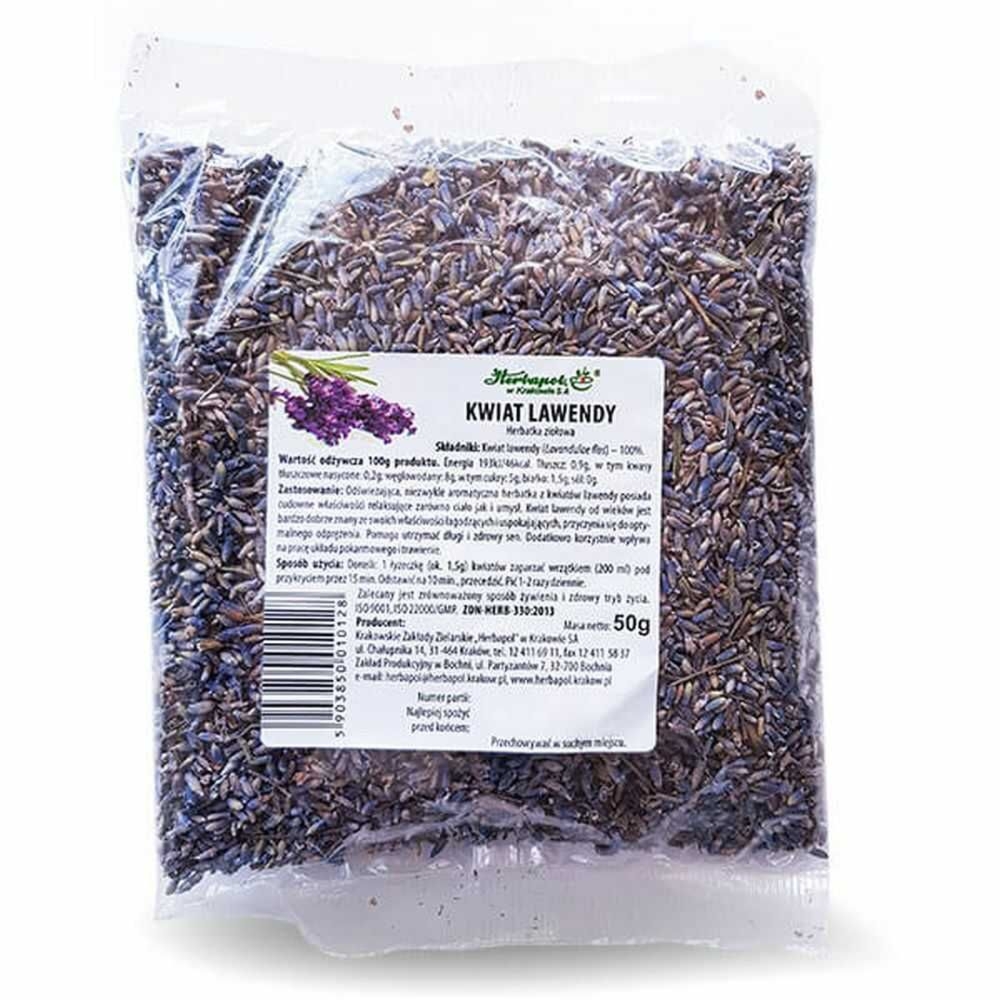 Kwiat Lawendy Herbatka Ziołowa 50 g - Herbapol Kraków