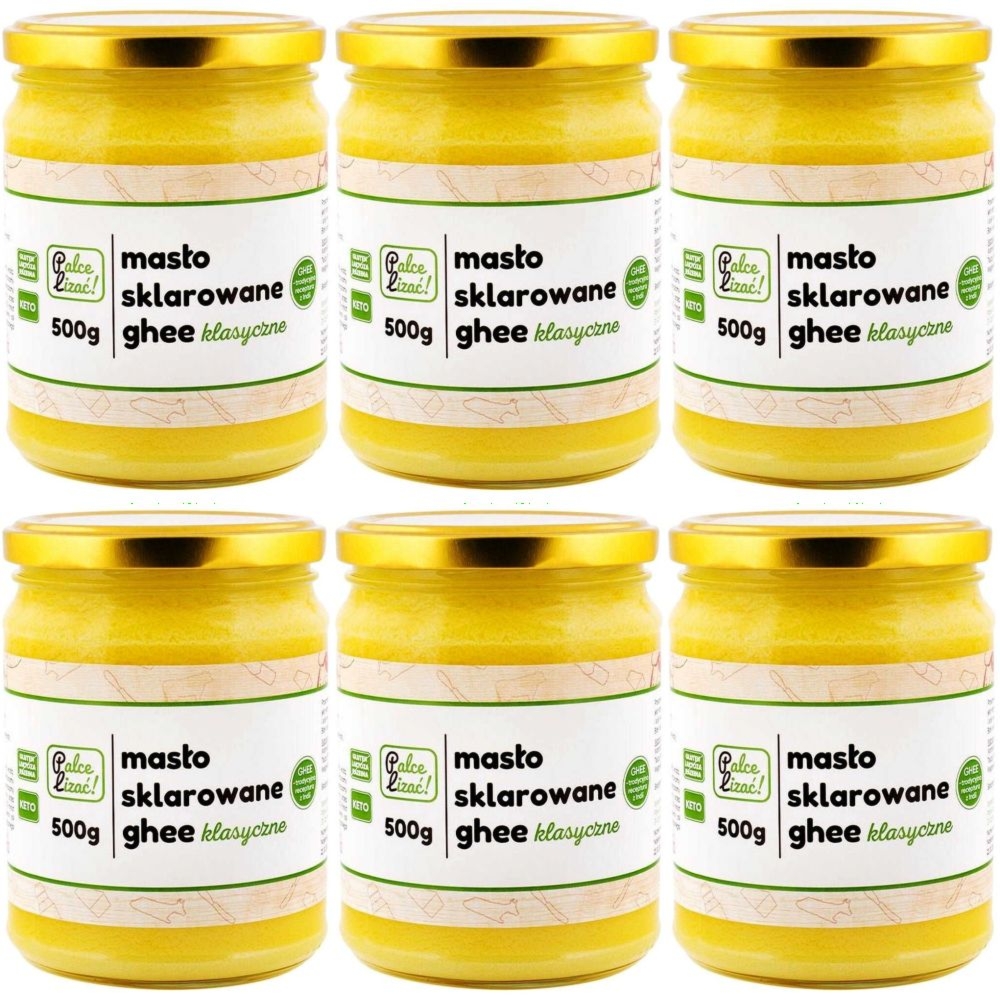 6 x Masło Sklarowane Ghee 500 g - Palce Lizać