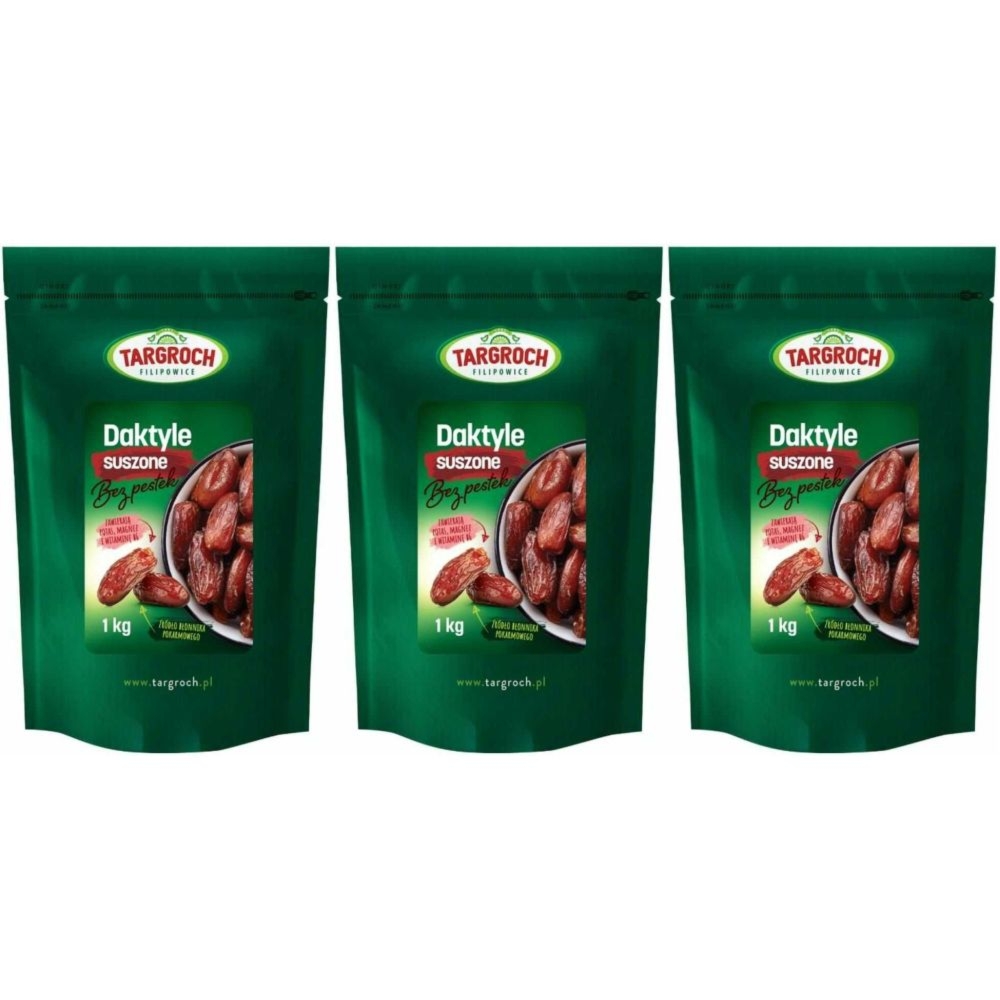 Zestaw 3 x Daktyle Suszone Bez Pestek 1 kg - Targroch