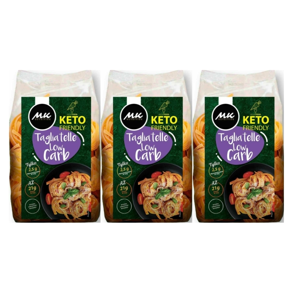 3 x Makaron KETO Tagliatelle 250 g - MK Nutrition