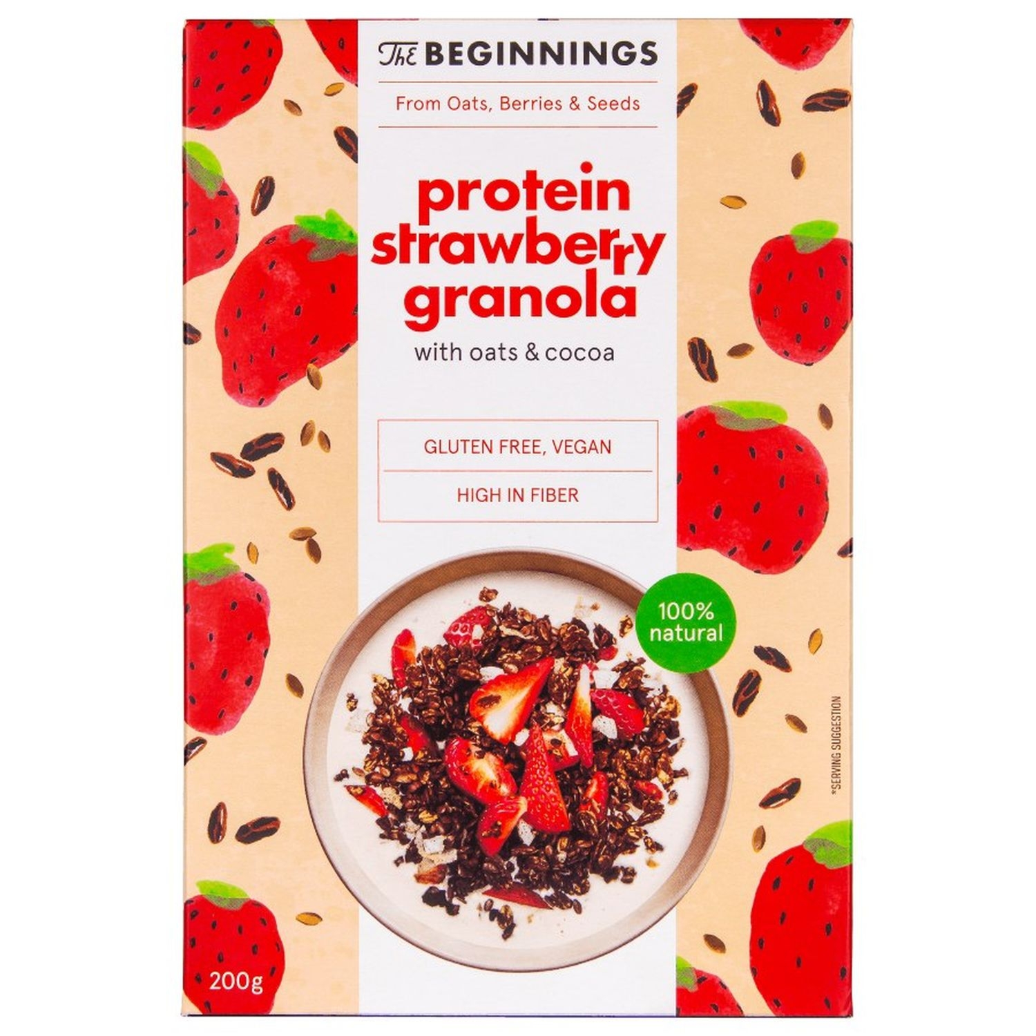 Granola Proteinowa z Truskawkami 200 g - The Beginnins