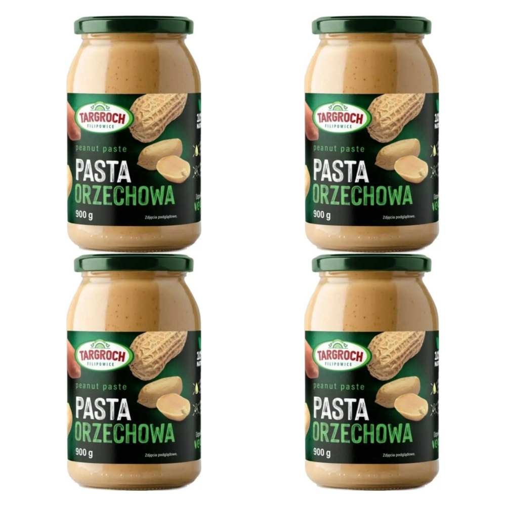 4 x Pasta Masło Orzechowe 900 g Targroch