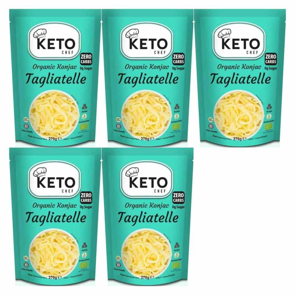 5 x Makaron Keto (Konjac Typu Noodle Tagliatelle) Bio 270 g (200 g) - Keto Chef