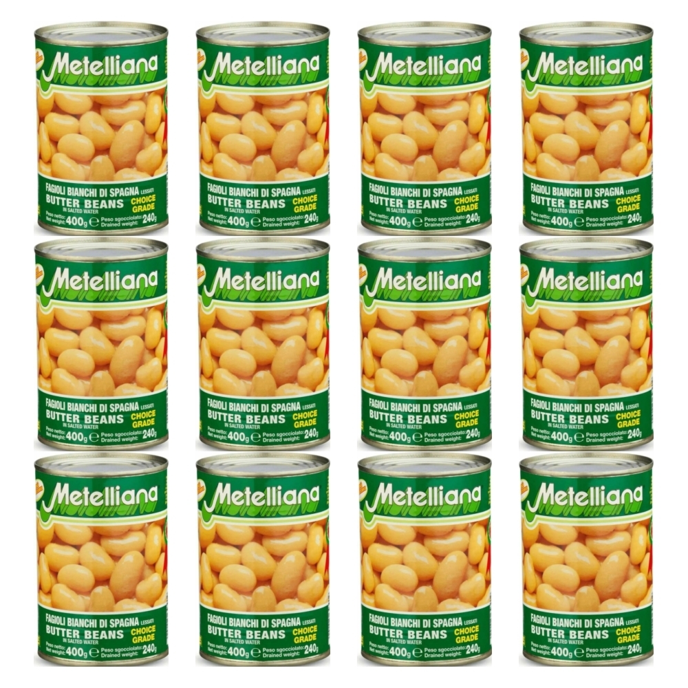 12 x Fasola Biała Hiszpańska „Jaś” 400 g (240 g) - Metelliana