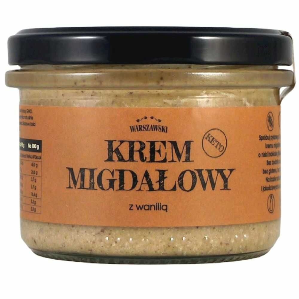 Krem Migdałowy z Wanilią Keto Bez Dodatku Cukru 190 g - Baton Warszawski