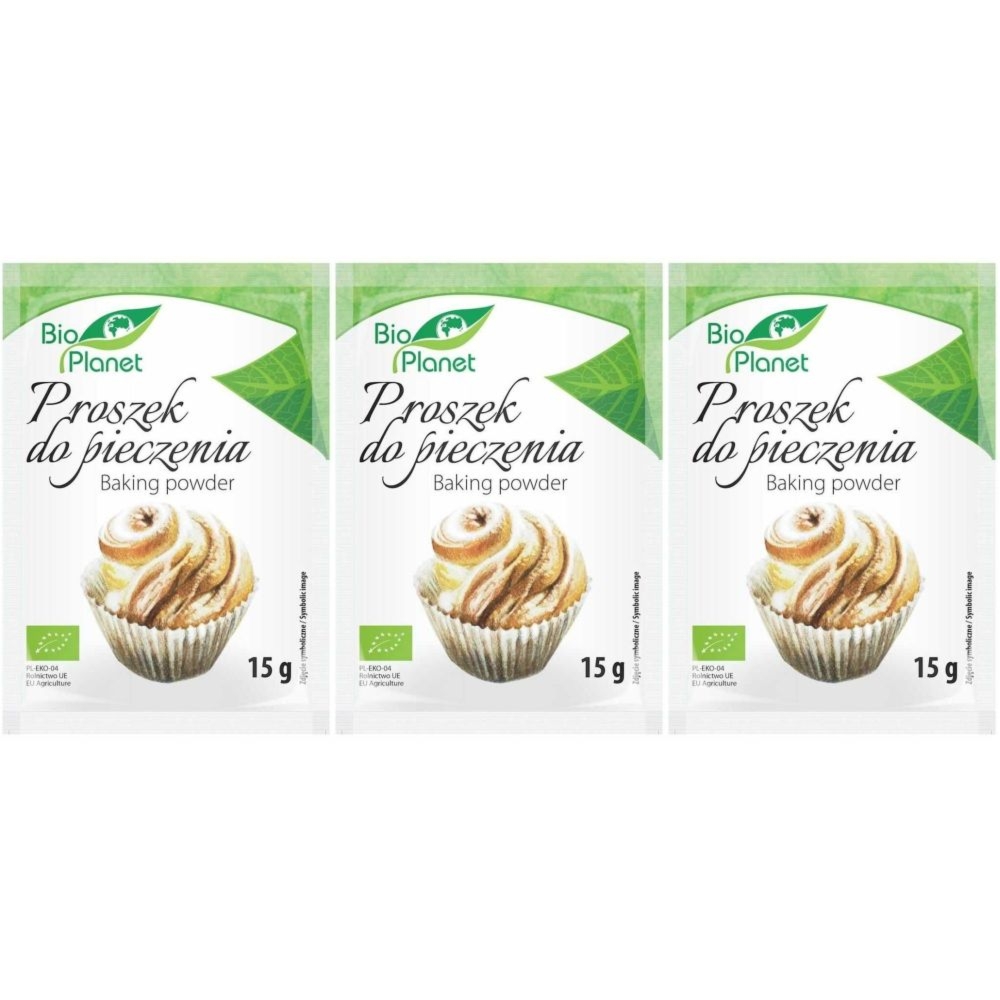 Zestaw 3 x Proszek do Pieczenia Bio 15 g - Bio Planet