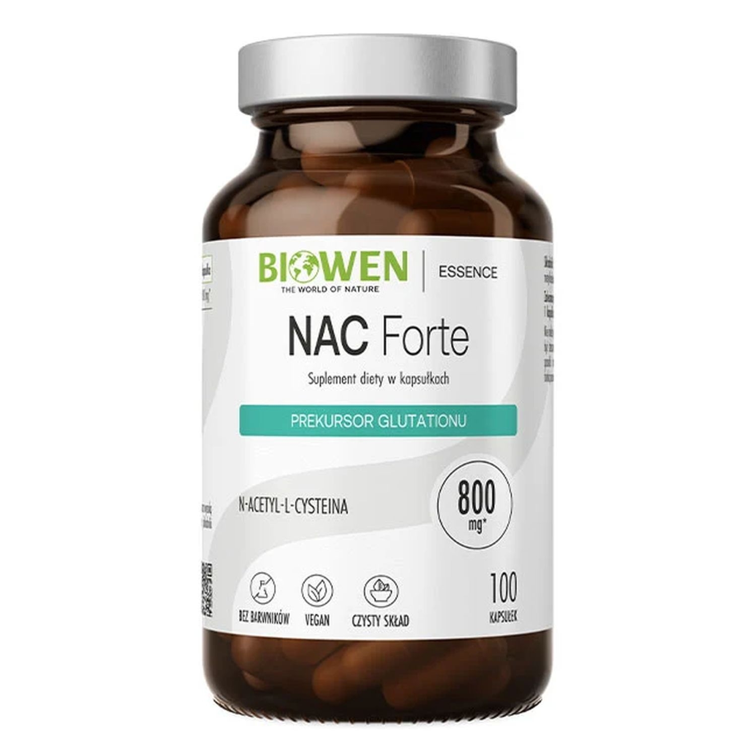 NAC Forte N-Acetylo-L-Cysteina 800 mg 100 Kapsułek - Biowen