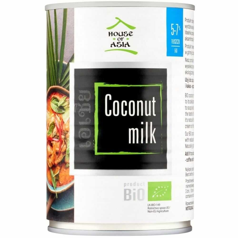 Mleczko Kokosowe BIO 5-7% 400 ml - House of Asia