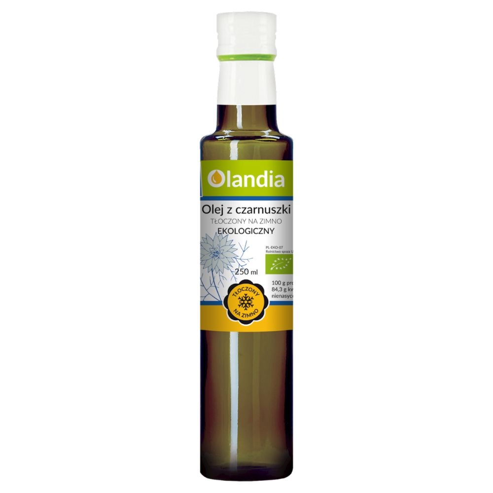 Olej z Czarnuszki Tłoczony na Zimno Bio 250 ml - Olandia