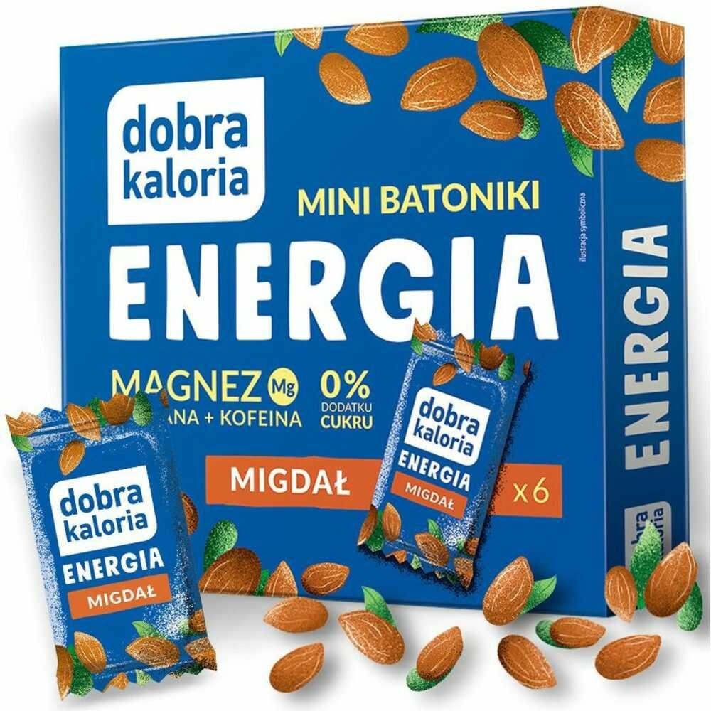 Mini Batoniki Energia Migdał 102 g (6x 17 g) - Dobra Kaloria