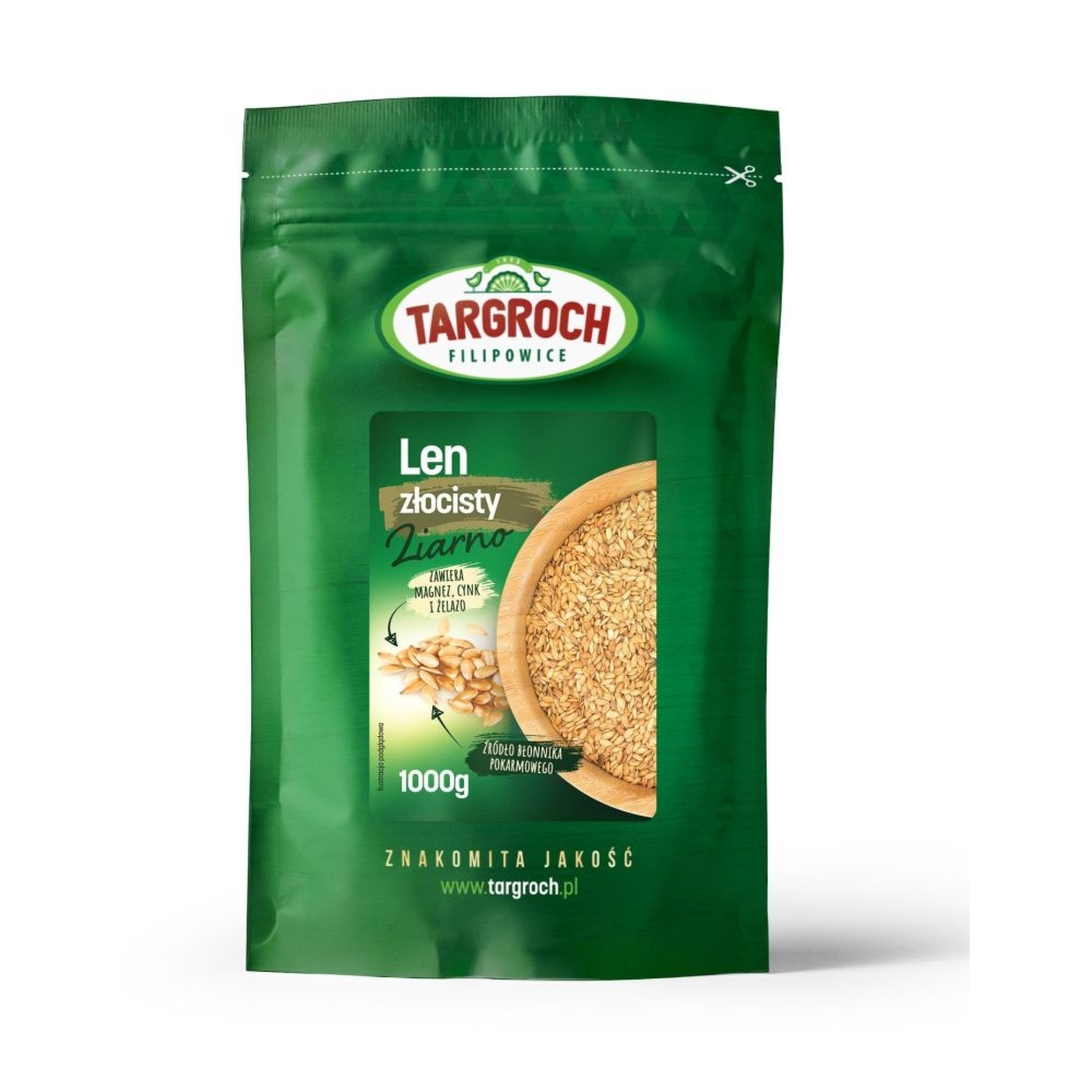 Len Złoty Ziarno Siemię Lniane Złote 1 kg - Targroch
