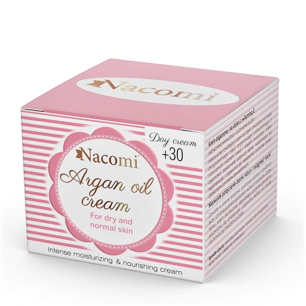 Krem Arganowy do Twarzy na Dzień z Witaminą E 30+ 50 ml - Nacomi
