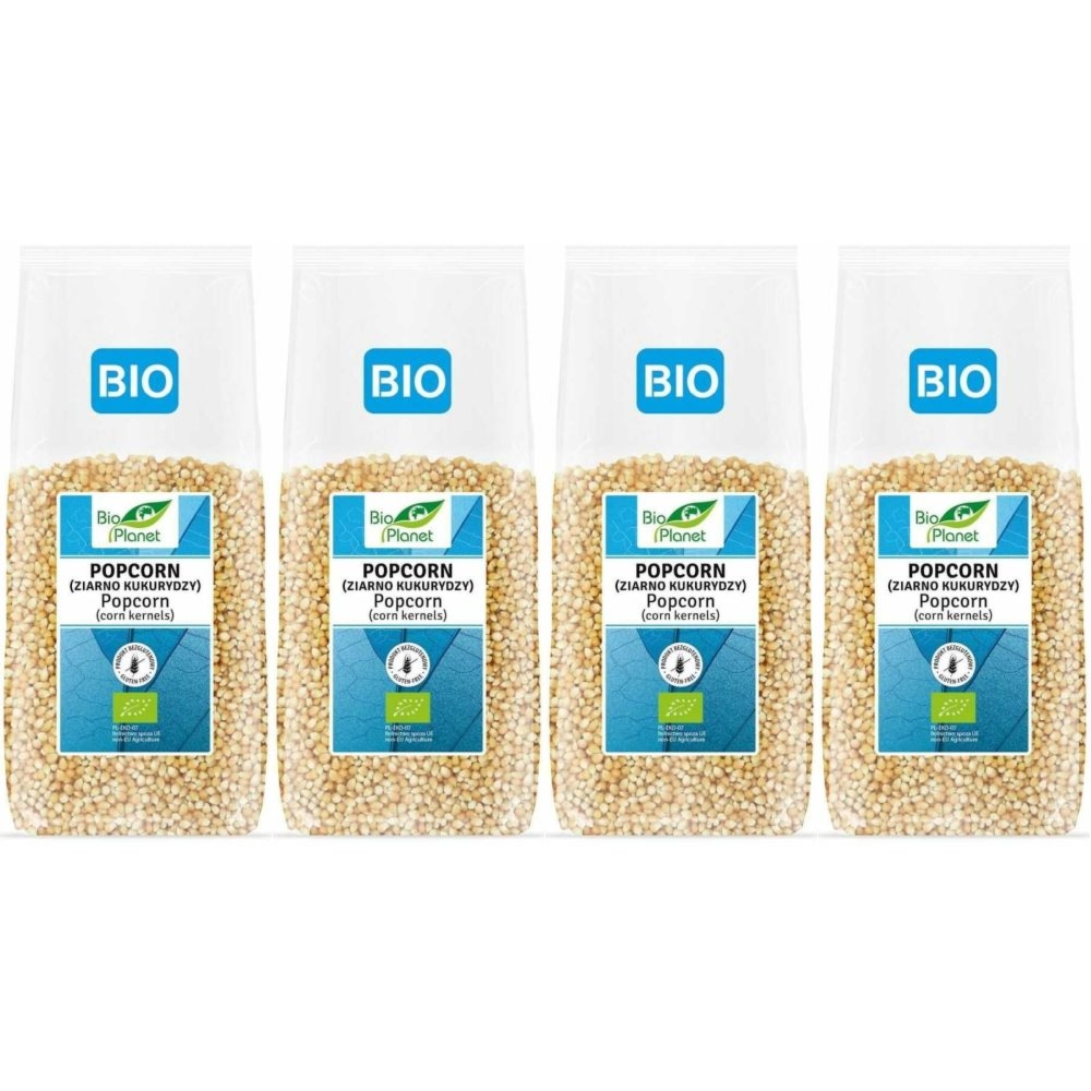 4 x Popcorn Ziarno Kukurydzy Bezglutenowe Bio 1 kg - Bio Planet