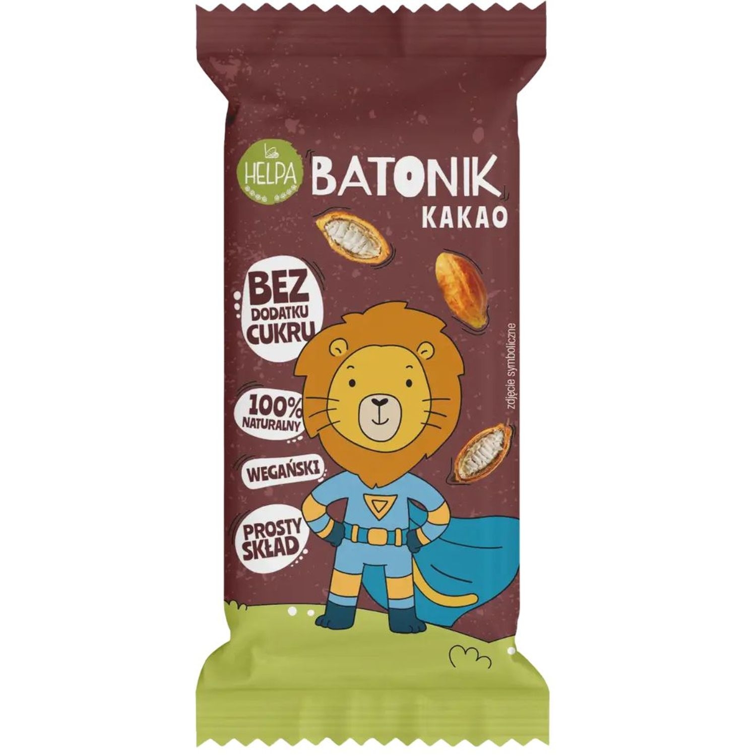 Batonik Kakao Bez Dodatku Cukru 20 g - Helpa