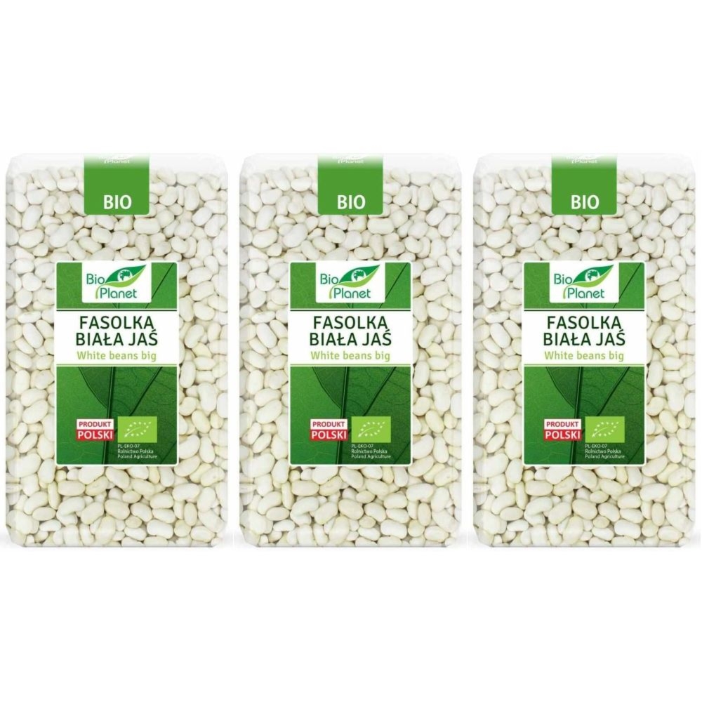 3 x Fasolka Biała Jaś Bio 1 kg - Bio Planet