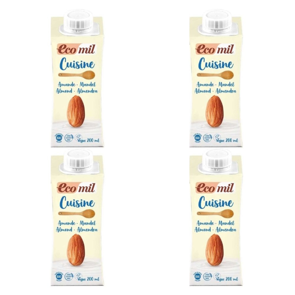 4 x Śmietanka Migdałowa UHT Bio 200 ml - Ecomil