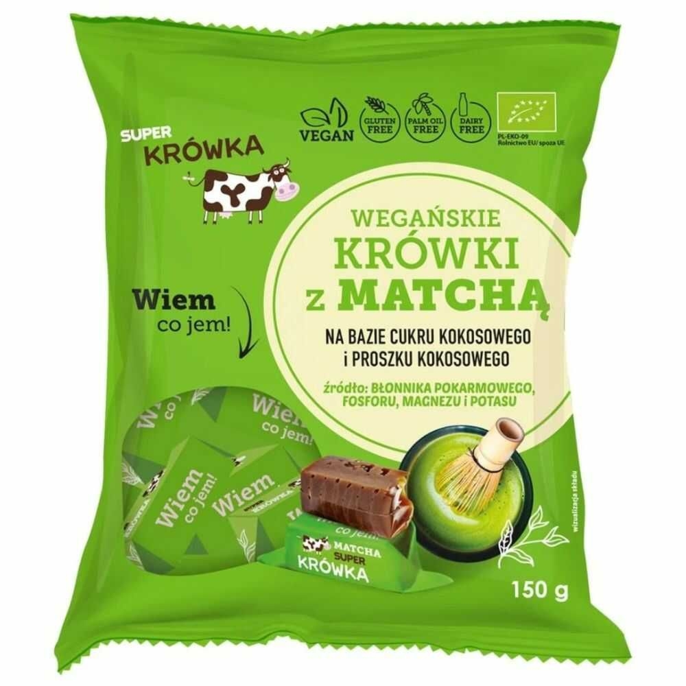 Krówki Wegańskie z Matchą Bio 150 g - Super Krówka
