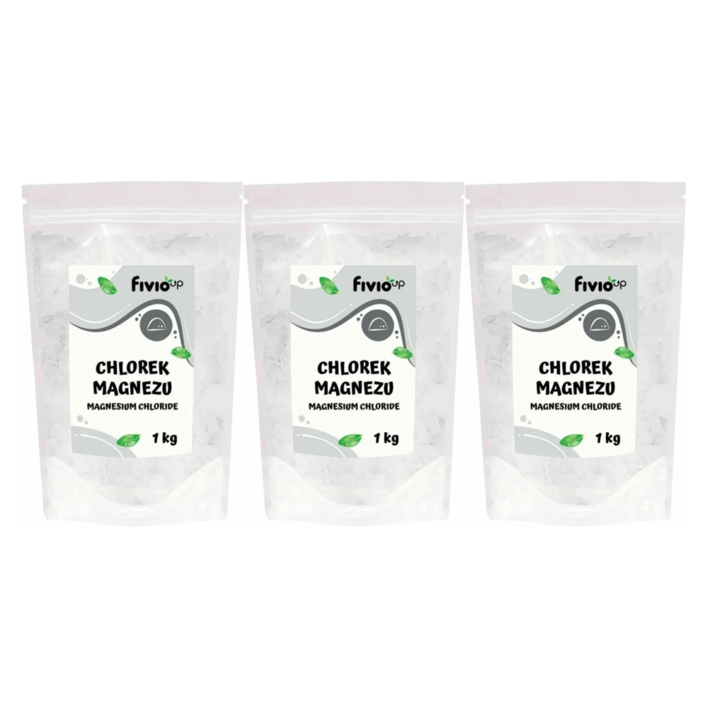 3 x Chlorek Magnezu Sześciowodny Płatki 1 kg - Fivio Up
